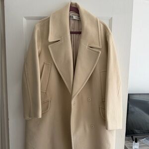 Zara Women's Cream Trench Coat